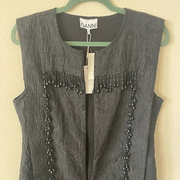 NWT Ganni Jacquard Dress Size 8 US (40 FR) - Picture 7 of 16